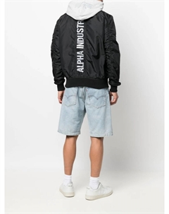 Бомбер с логотипом, черный Alpha industries
