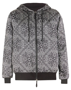 Куртка с капюшоном и принтом пейсли, черный Giuseppe zanotti