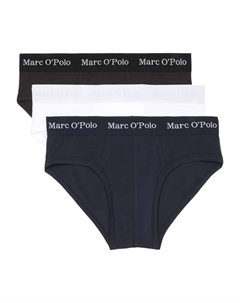 Комплект из трех трусов-брифов с логотипом, черный Marc o'polo