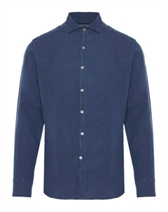 Льняная рубашка, синий Canali