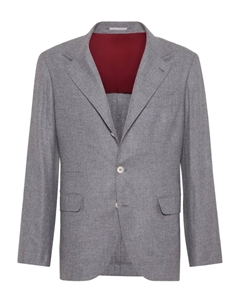 Фланелевый пиджак, серый Brunello cucinelli
