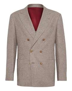 Фланелевый пиджак, коричневый Brunello cucinelli