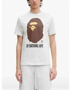 Футболка с изображением головы обезьяны BATHING APE, серый A bathing ape®