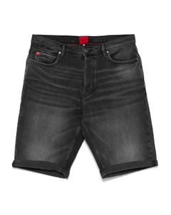 Джинсовые шорты с нашивкой-логотипом, серый Hugo