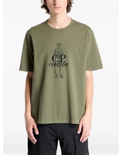 Футболка с логотипом, зеленый C.p. company