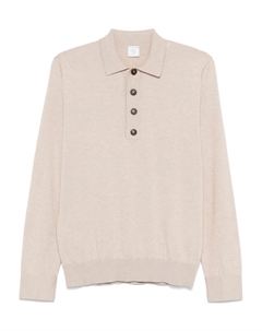 Рубашка поло с длинными рукавами, нейтральный Eleventy