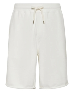 Хлопковые шорты-бермуды, белый Brunello cucinelli