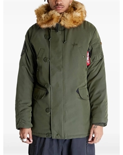 Куртка-бомбер на молнии, зеленый Alpha industries