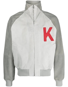 Бомбер в стиле колор-блок с логотипом, серый Kenzo
