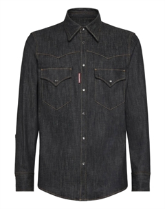 Рубашка в стиле вестерн, черный Dsquared2