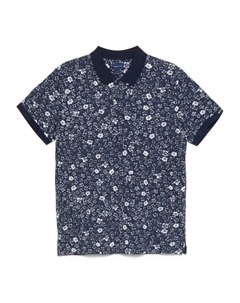 Рубашка-поло из хлопка с цветочным принтом, синий Gant