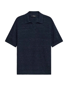 Рубашка-поло из льняной смеси, синий Theory