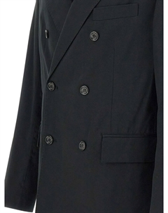 Блейзер из хлопковой смеси, черный Paolo pecora