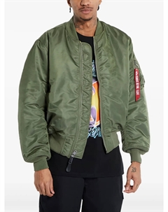 Куртка-бомбер на молнии, зеленый Alpha industries