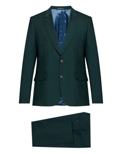 Однобортный костюм из двух частей, зеленый Paul smith