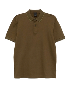 Текстурированная рубашка-поло, зеленый Boss