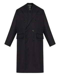 Двубортное пальто из натуральной шерсти, черный Dsquared2