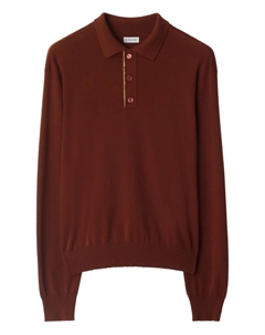 Шерстяная рубашка поло, коричневый Burberry