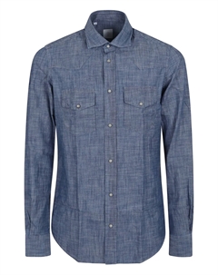 Рубашка из хлопка, синий Eleventy