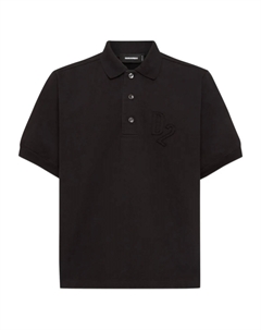 Рубашка поло с вышитым логотипом, черный Dsquared2