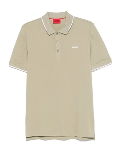 Рубашка поло с вышитым логотипом, зеленый Hugo