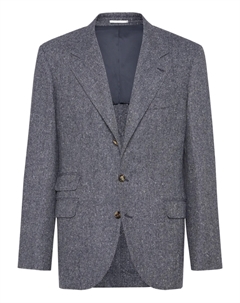 Однобортный пиджак, серый Brunello cucinelli