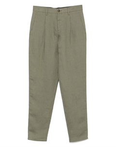 Льняные брюки, зеленый Canali