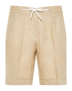 Льняные шорты со складками, нейтральный Barba