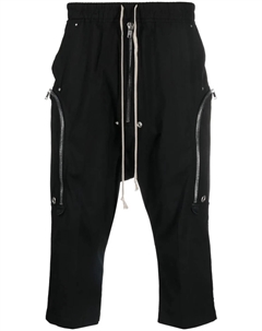 Укороченные брюки с кулиской, черный Rick owens