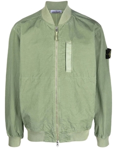 Бомбер с логотипом Compass, зеленый Stone island