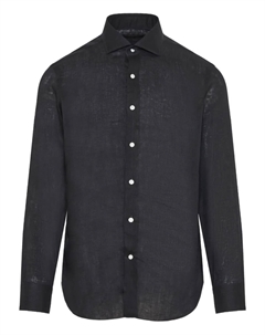 Льняная рубашка, черный Barba