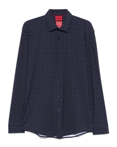 Рубашка с принтом в мелкую точку, синий Hugo