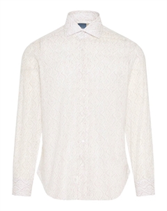 Рубашка с длинными рукавами и цветочным узором, белый Barba
