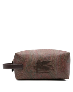 Несессер с вышитым логотипом, коричневый Etro