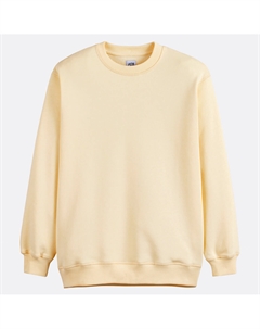 Объемный свитер с круглым вырезом желтый La redoute collections