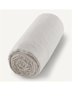 Простыня натяжная двойная из газовой хб ткани из биохлопка Tamia бежевый Am.pm.