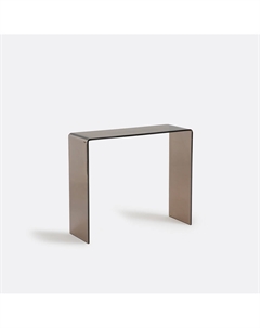 Консоль из дымчатого закаленного стекла Joan каштановый Laredoute