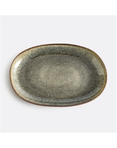 Блюдо из глазурованной керамики 43x28 см Azoia разноцветный La redoute interieurs