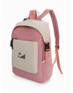 Рюкзак школьный на молнии, с карманами, розовый Nobrand
