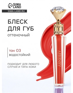 Блеск для губ, оттеночный, 3.6 г, водостойкий, оттенок №3 Nobrand