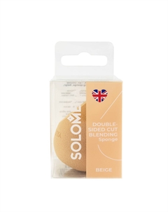 Спонж для макияжа с двойным срезом, бежевый / Double-Sided Cut blending sponge Beige 1 шт Solomeya
