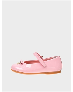 Туфли лаковые розовые с бантиком Dolce&gabbana