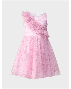 Платье с рюшей, цветочный принт Monnalisa