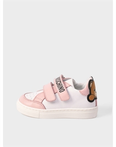 Кеды с розовыми застежками Moschino