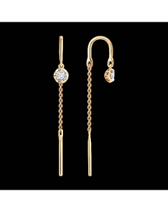 Серьги из золота с бриллиантами выращенными Sokolov