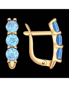 Серьги из золота с голубыми топазами Sokolov