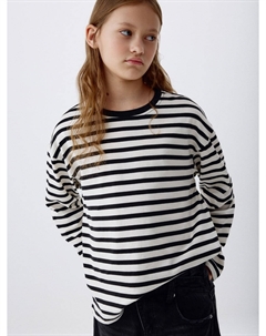 Базовый лонгслив в полоску для девочек Sela