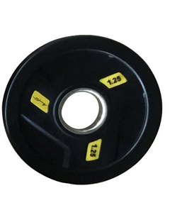Олимпийский обрезиненный диск 1,25кг, d51мм AFPLC1.25 черно-желтый Aerofit