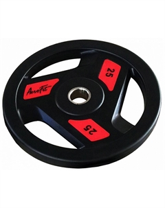 Олимпийский обрезиненный диск 25кг, d51мм AFPLC25 черно-красный Aerofit