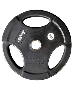 Олимпийский обрезиненный диск 25кг, d51мм AFPLB25 черный матовый Aerofit